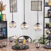 Koyoto Hanglamp, Kogellampje, Hanglamp Amber, Duidelijk, 3-lichts