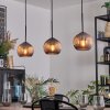 Koyoto Hanglamp, Kogellampje, Hanglamp Koperkleurig, 3-lichts