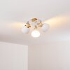 Banjul Plafondlamp Hout licht, Wit, 3-lichts