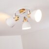 Banjul Plafondlamp Hout licht, Wit, 3-lichts