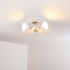 Banjul Plafondlamp Hout licht, Wit, 3-lichts