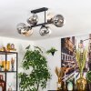 Gastor Plafondlamp, Kogellampje Amber, Duidelijk, Rookkleurig, 6-lichts