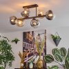 Gastor Plafondlamp, Kogellampje Amber, Duidelijk, Rookkleurig, 6-lichts