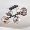 Gastor Plafondlamp, Kogellampje Amber, Duidelijk, Rookkleurig, 6-lichts