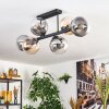 Gastor Plafondlamp, Kogellampje Amber, Duidelijk, Rookkleurig, 6-lichts