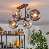 Gastor Plafondlamp, Kogellampje Chroom, Duidelijk, Rookkleurig, 6-lichts