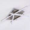 Eriz Plafondlamp LED Nikkel mat, 4-lichts, Afstandsbediening, Kleurwisselaar