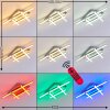 Eriz Plafondlamp LED Nikkel mat, 4-lichts, Afstandsbediening, Kleurwisselaar
