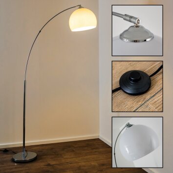 Reality BRASILIA Staande lamp Chroom, 1-licht