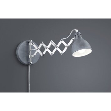 Reality SCISSOR Muurlamp Grijs, 1-licht