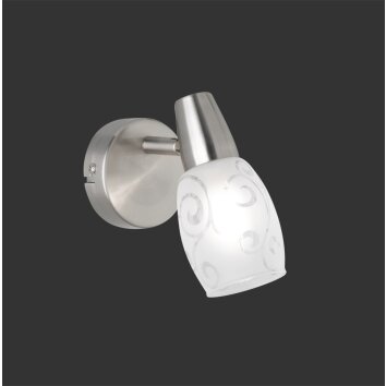 Reality COLMAR Muurlamp Nikkel mat, 1-licht