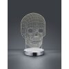 Reality SKULL Tafellamp LED Chroom, 1-licht