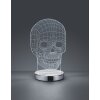 Reality SKULL Tafellamp LED Chroom, 1-licht