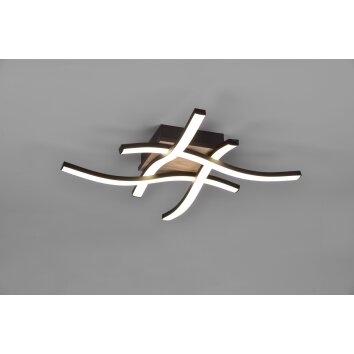 Reality Route Plafondlamp LED houtlook, Zwart, 1-licht