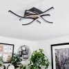 Letala Plafondlamp LED houtlook, 4-lichts