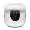 Glazen lampenkap  Lauden Reserve glas, reserveonderdeel 25 cm Chroom, Duidelijk, Rookkleurig