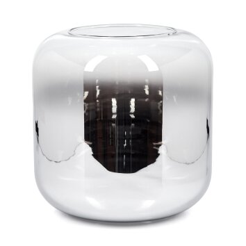 Glazen lampenkap  Lauden Reserve glas, reserveonderdeel 25 cm Chroom, Duidelijk, Rookkleurig