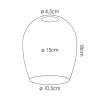 Glazen lampenkap  Vevino Reserve glas, reserveonderdeel Amber