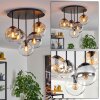 Gastor Plafondlamp, Kogellampje 45 cm Amber, Duidelijk, Rookkleurig, 5-lichts