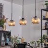 Koyoto Hanglamp, Kogellampje, Hanglamp Amber, 3-lichts