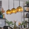 Koyoto Hanglamp, Kogellampje, Hanglamp Goud, Duidelijk, 3-lichts