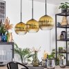 Koyoto Hanglamp, Kogellampje, Hanglamp Goud, Duidelijk, 3-lichts