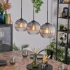 Koyoto Hanglamp, Kogellampje, Hanglamp Duidelijk, Rookkleurig, 3-lichts