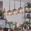 Koyoto Hanglamp, Kogellampje, Hanglamp Duidelijk, Rookkleurig, 3-lichts