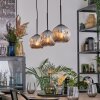 Ripoll Hanglamp, Kogellampje, Hanglamp Chroom, Rookkleurig, 3-lichts