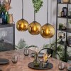 Koyoto Hanglamp, Kogellampje, Hanglamp Goud, 3-lichts