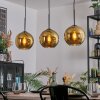 Koyoto Hanglamp, Kogellampje, Hanglamp Goud, 3-lichts