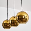 Koyoto Hanglamp, Kogellampje, Hanglamp Goud, 3-lichts