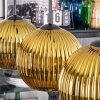 Koyoto Hanglamp, Kogellampje, Hanglamp Goud, 3-lichts