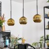 Ripoll Hanglamp, Kogellampje, Hanglamp Goud, 3-lichts