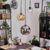 Koyoto Hanglamp, Kogellampje, Hanglamp, Cluster hanglamp Amber, Duidelijk, Rookkleurig, 3-lichts