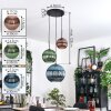 Koyoto Hanglamp, Kogellampje, Hanglamp, Cluster hanglamp Blauw, Groen, Koperkleurig, 3-lichts