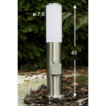 Caserta Plint licht, Staande lamp, Pad licht roestvrij staal, 1-licht