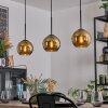 Koyoto Hanglamp, Kogellampje, Hanglamp Goud, 3-lichts