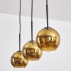 Koyoto Hanglamp, Kogellampje, Hanglamp Goud, 3-lichts