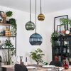 Koyoto Hanglamp, Kogellampje, Hanglamp, Cluster hanglamp 30 cm Blauw, Goud, Groen, 3-lichts