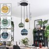 Koyoto Hanglamp, Kogellampje, Hanglamp, Cluster hanglamp 30 cm Blauw, Goud, Groen, 3-lichts