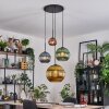 Koyoto Hanglamp, Kogellampje, Hanglamp Blauw, Goud, Groen, Koperkleurig, 4-lichts