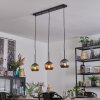 Koyoto Hanglamp, Kogellampje, Hanglamp Blauw, Groen, Koperkleurig, 3-lichts