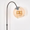 Koyoto Staande lamp, Booglampen Chroom, Zwart, 1-licht