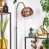 Koyoto Staande lamp, Booglampen Chroom, Zwart, 1-licht