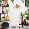 Koyoto Staande lamp, Booglampen Chroom, Zwart, 1-licht