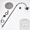 Koyoto Staande lamp, Booglampen Chroom, Zwart, 1-licht