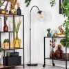 Koyoto Staande lamp, Booglampen Chroom, Zwart, 1-licht