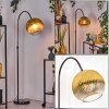 Koyoto Staande lamp, Booglampen Chroom, Zwart, 1-licht