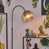Koyoto Staande lamp, Booglampen Chroom, Zwart, 1-licht